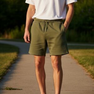 Men's Athletic Shorts in Olive Green